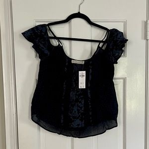 Navy Abercrombie off the shoulder top.